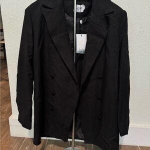 NYS Black Men's Trench Coat